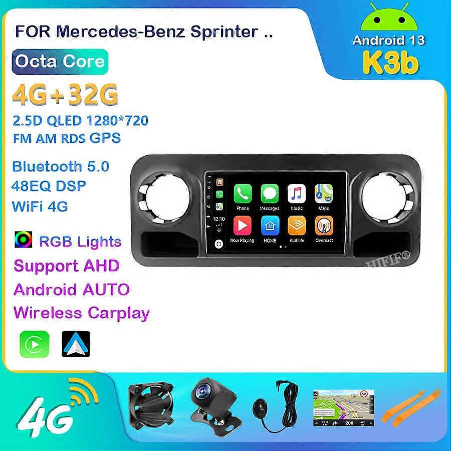 For Mercedes-Benz Sprinter 2018 - 2022 Car Radio Multimedia System Navigation GPS Stereos Auto Android Carplay NO DVD
