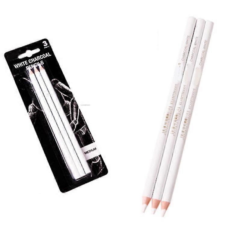 3pcs White Charcoal Pencils for Sketch Carbon Pens Sketch Tools Art Tools New