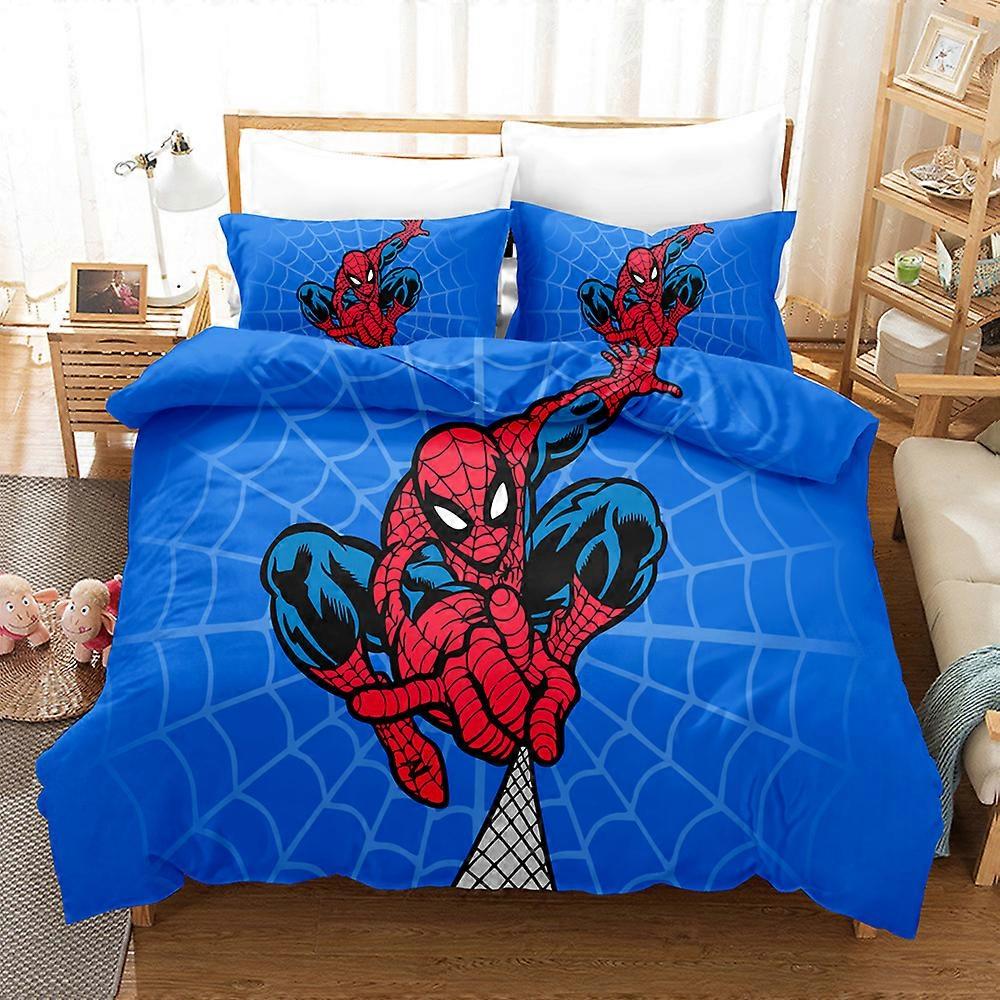 Spider-man Imprimé en 3D Ensemble de literie Housse de couette Housse de couette Taie d’oreiller Cadeau pour enfants