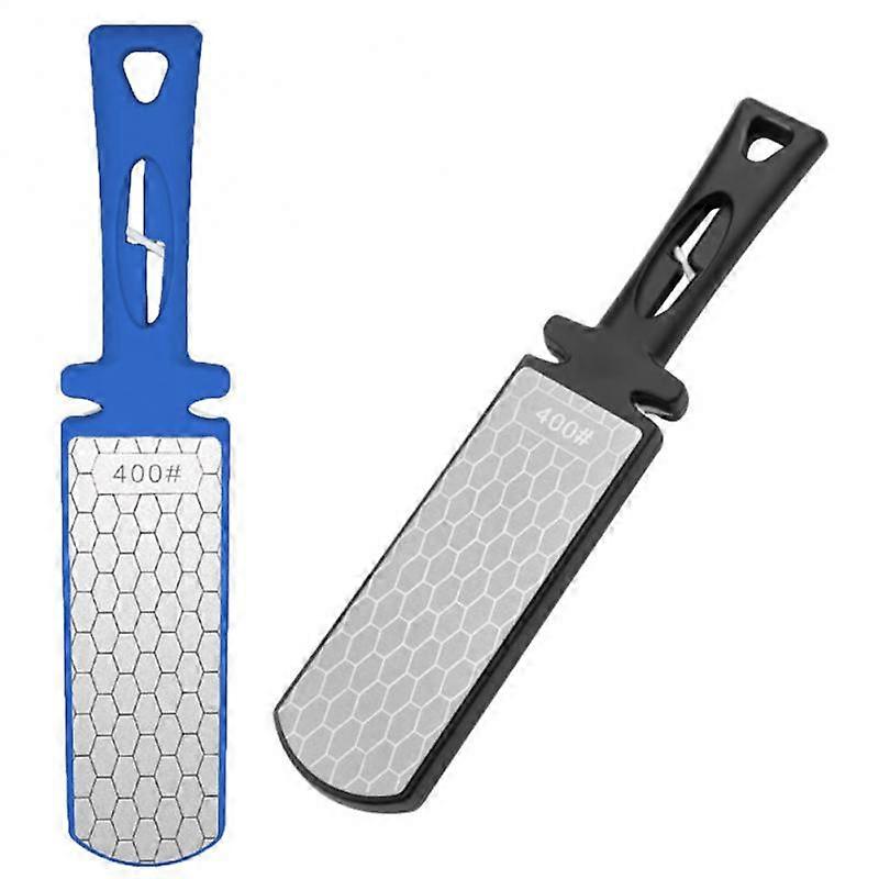 Diamond Knife Sharpener Multifunctional Non-slip Professional Handheld Sharpening Stone Household 400# Double-sided Sharpener