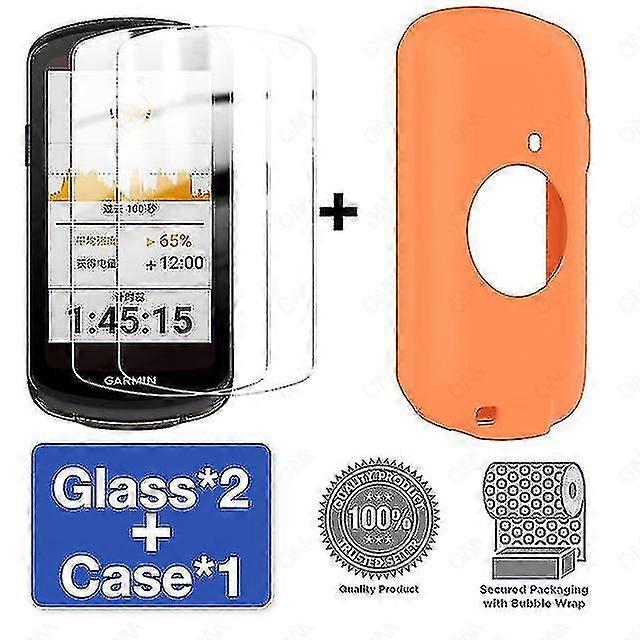 Protector Case + Tempered Glass For Garmin Edge 1040 Gps Bike Bicycle Computer Screen Protection Film And Silicone Soft Cover (DPD) Boris