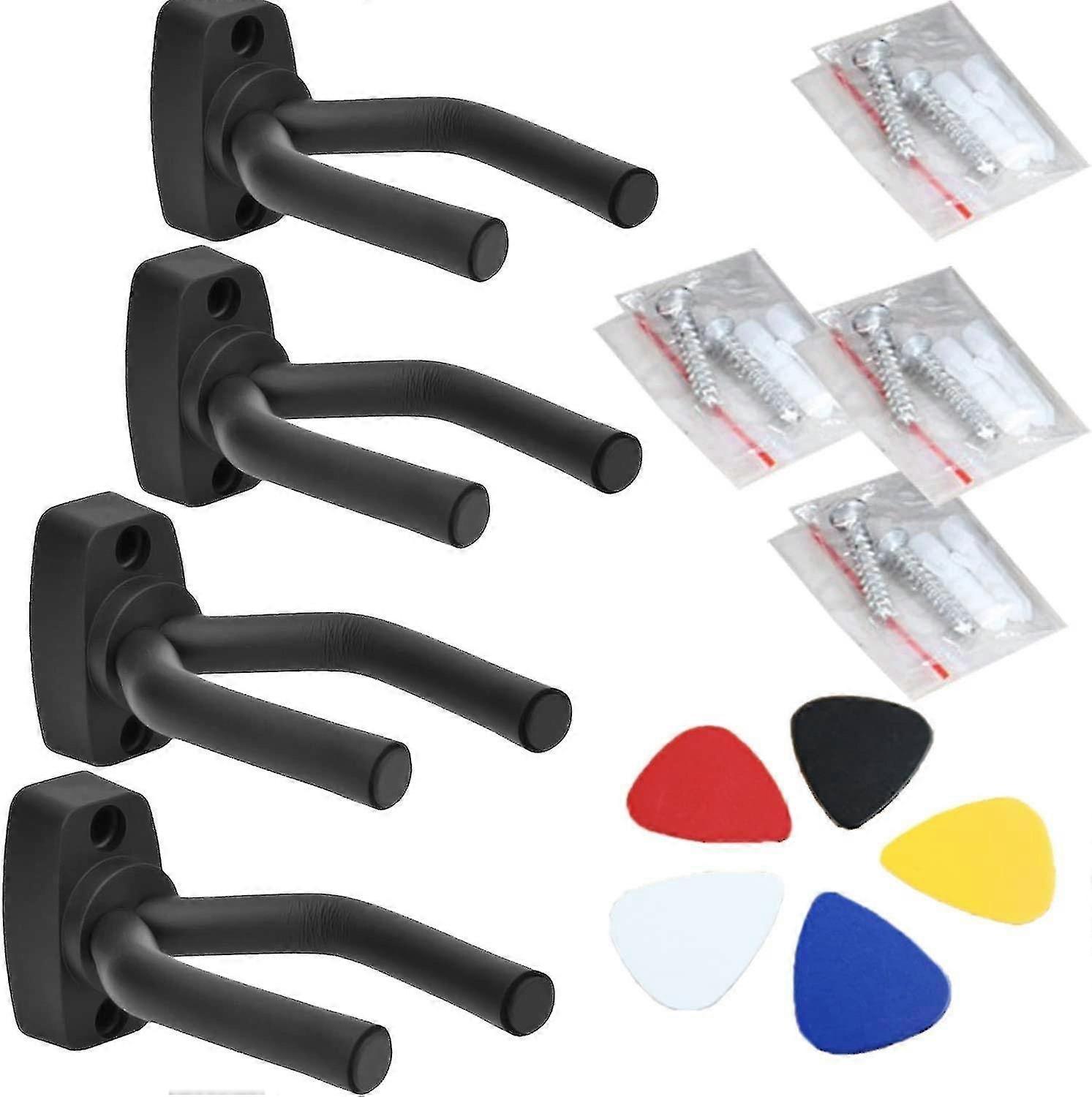 4st Gitarrkrokar Gitarr Vägghållare - Gitarrhållare Platsbesparande gitarr