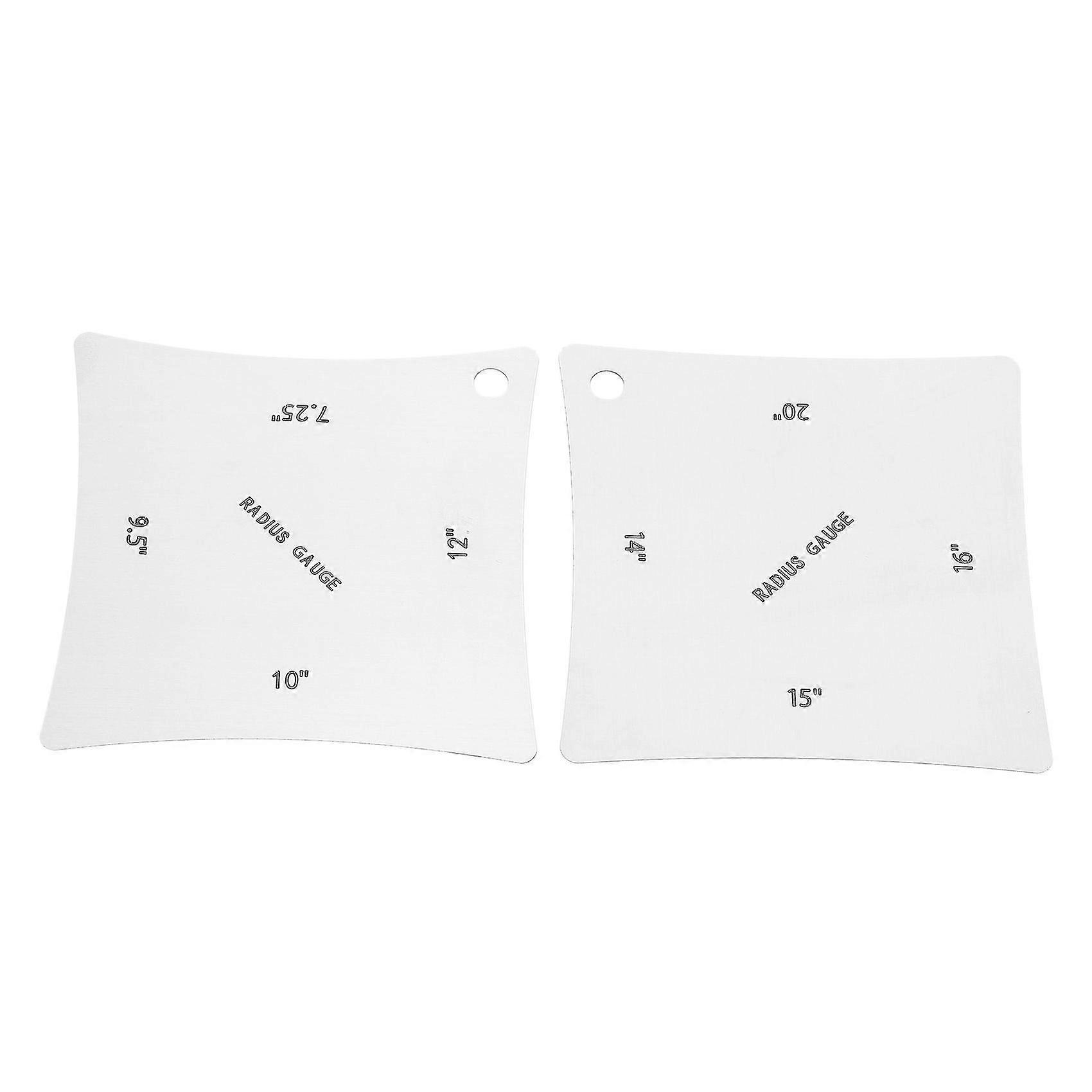 2 stücke Gitarre Griffbrett Griffbrett Sattel Mutter Radius Gauge Messung Edelstahl Werkzeug