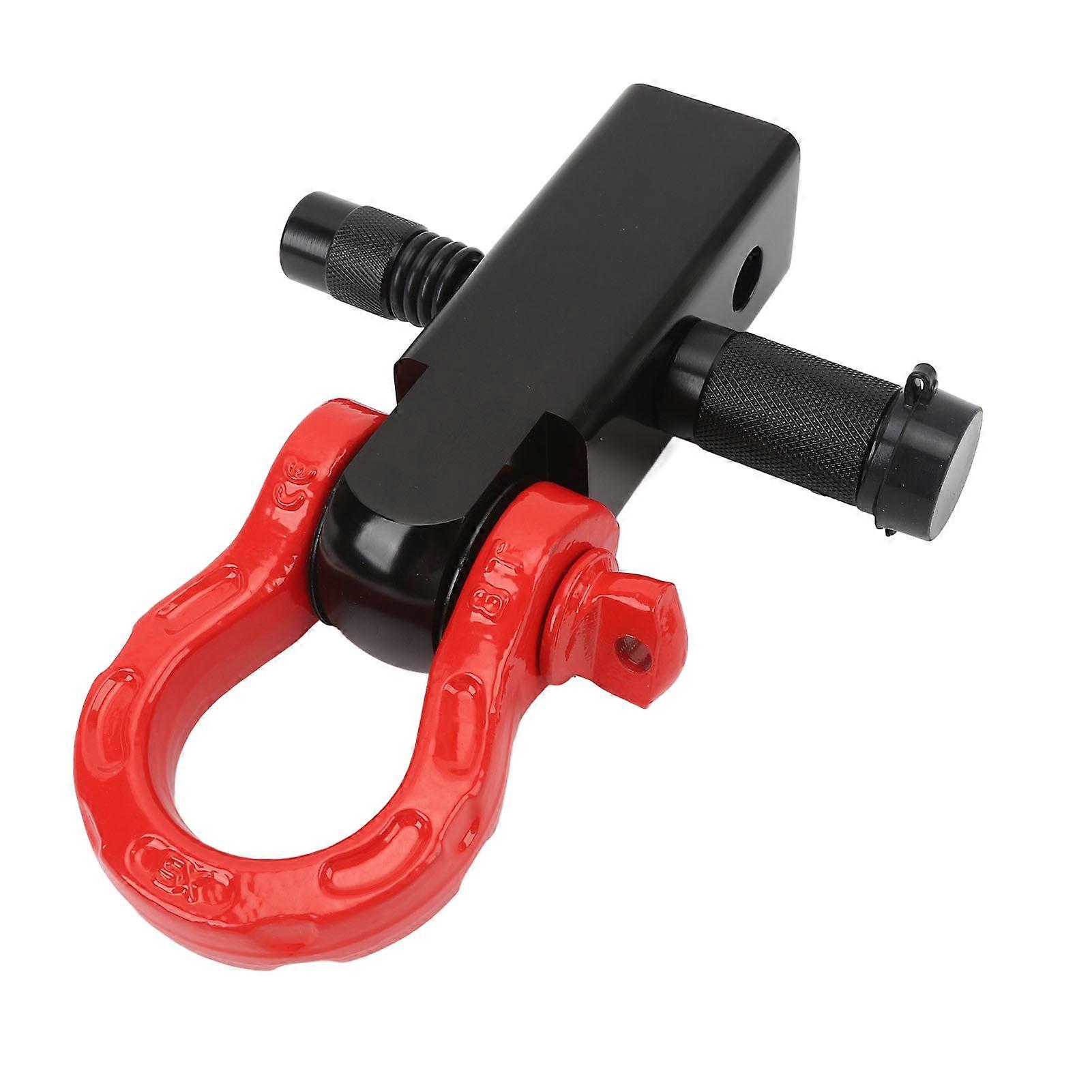 2 Inch Shackle Hitch Receiver with 5/8in Lock Pin and 3/4in D Shackle 45,000 Lbs Break Strength for Vehicle Recovery 