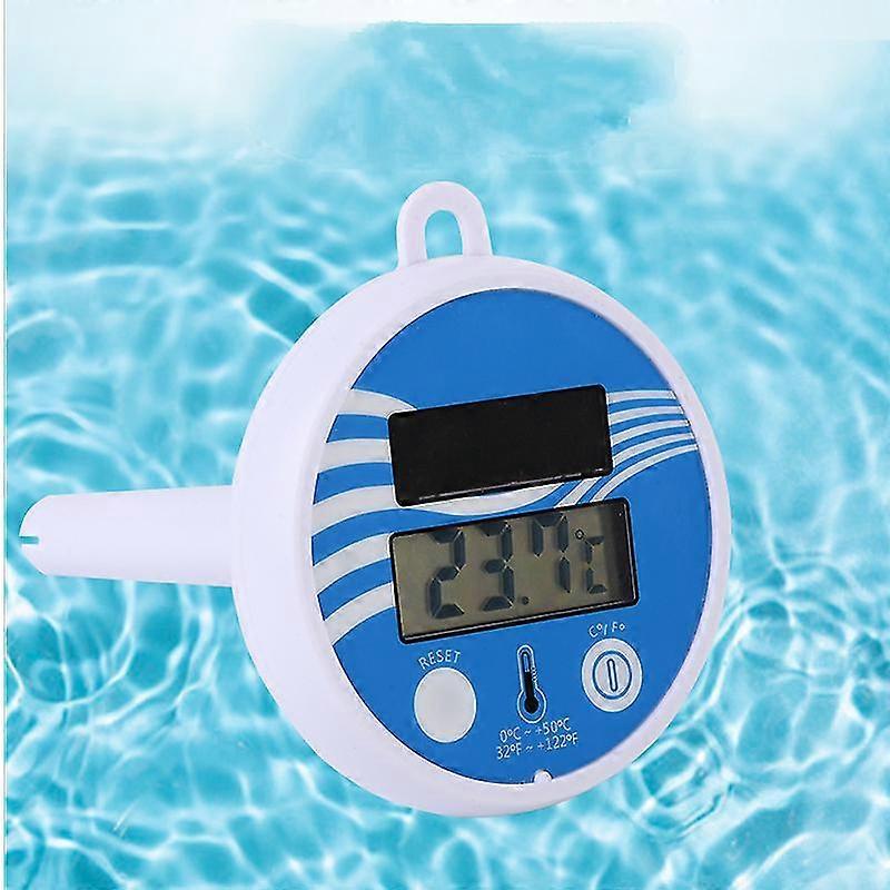 Ssxjv White Solar Pool Thermometer  Solar Lcd Floating Water Thermometer