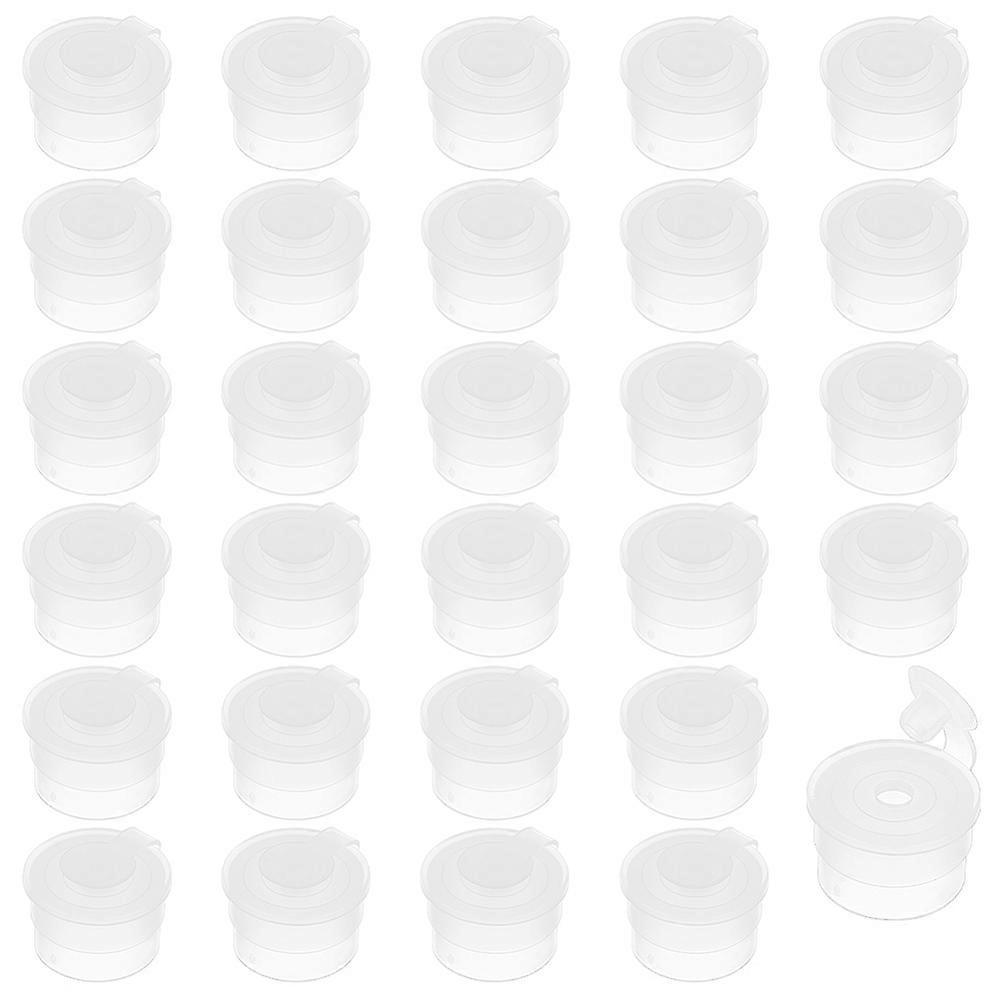 60Pcs Press in Bottle Adapter with Lid 12.5mm/0.5 inch Inner Diameter Bottles Replacement Caps for Sample Bottles Lotion Bottles Essential Oil Bottles