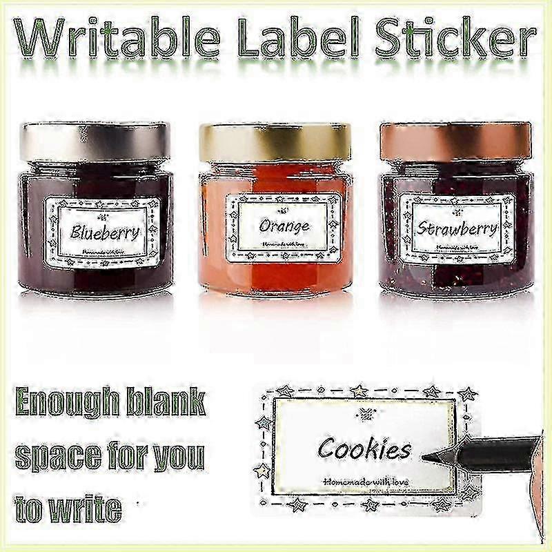 250 Pieces/roll Food Labels Self Adhesive Jam Jar Labels 5x3cm Container Labels_B
