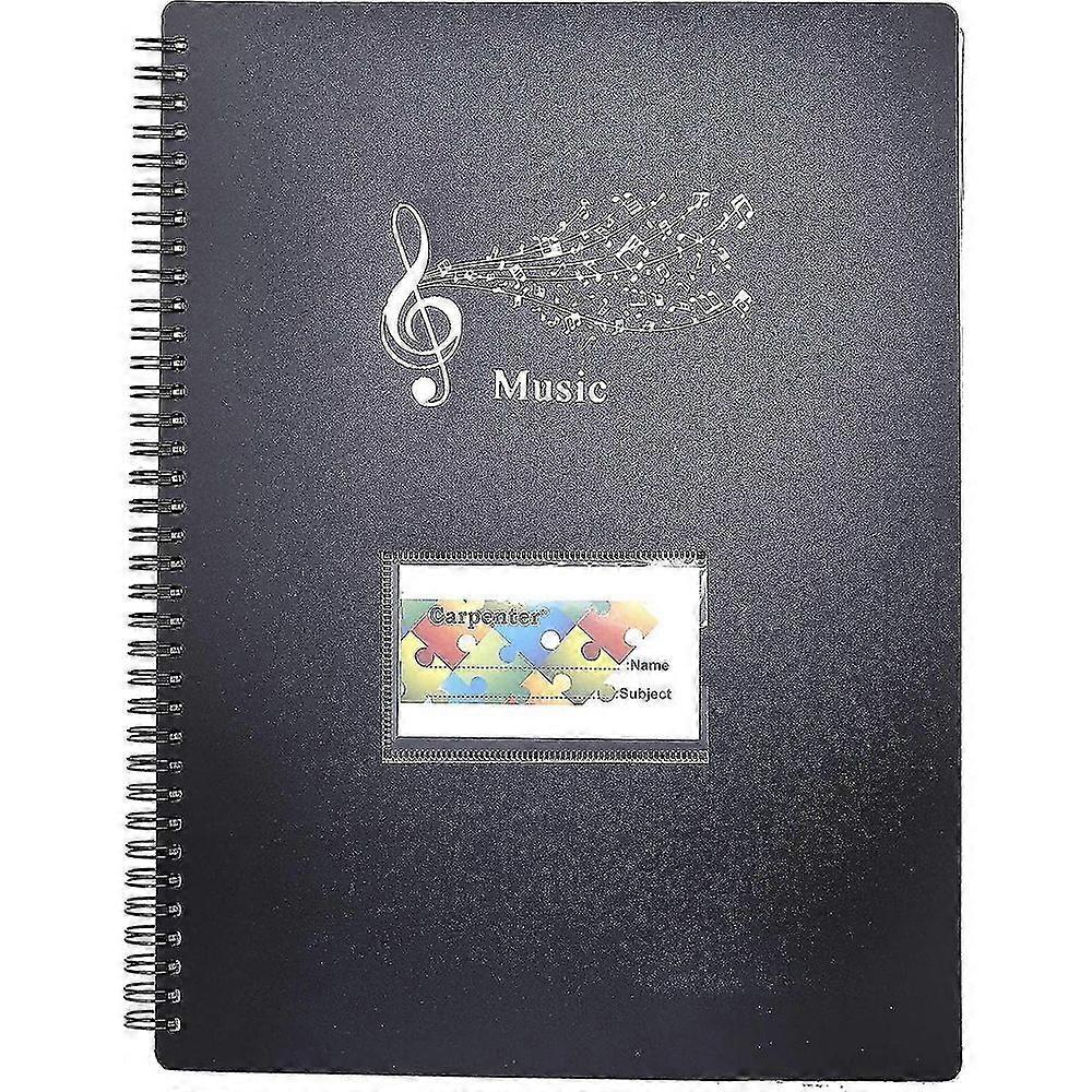 Music Folder for Music Sheets While Playing A4 Size Documents Holder Storage 40 Pocketsblack