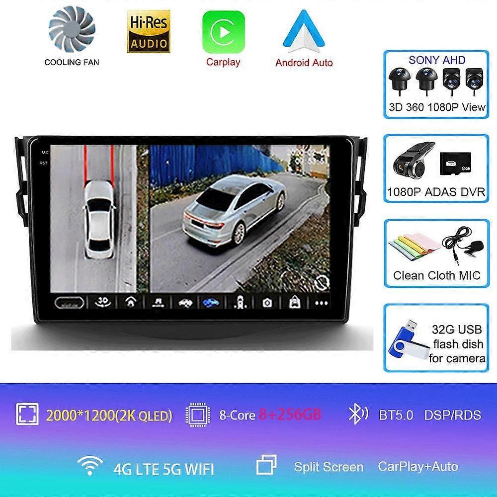 Car Radio Android 14 Carplay For Toyota Rav4 Rav 4 2005 2006 2007 - 2013 Navigation Gps Multimedia Player Stereo Wifi+4g Bt Dsp