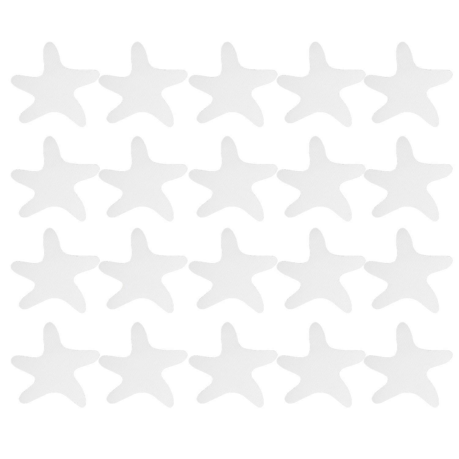 20 piezas Pegatinas de ducha antideslizantes Pegatinas de bañera de seguridad Estrella de mar Claro Antideslizante Piso de ducha Adhesi