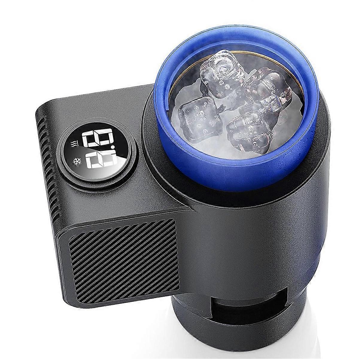 2 in 1 Smart Cooling Cup Holder, Portable Car Cooling Cup Mug Glass Holder Practical Small Cooler Cools and Heats Drinks