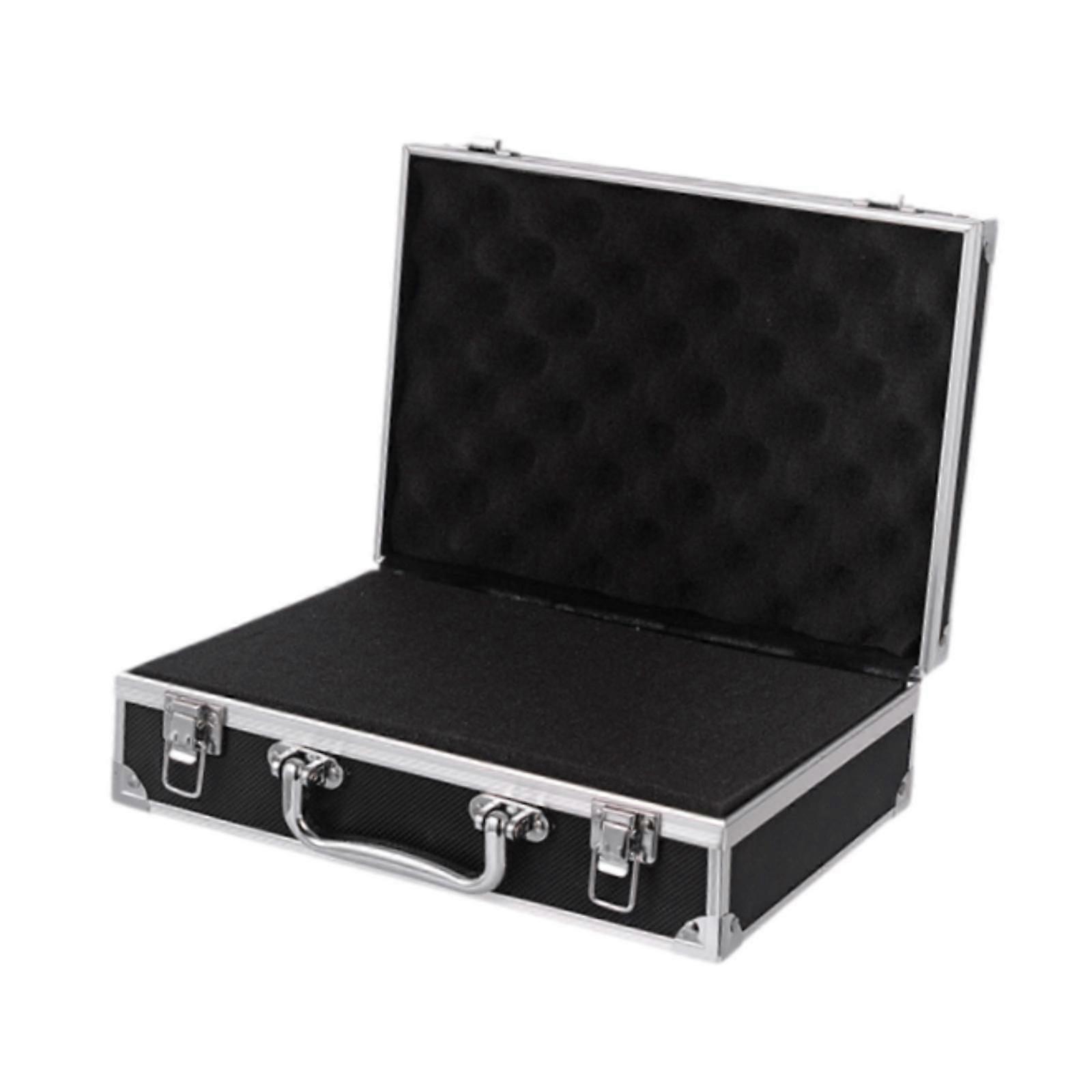 Hard Shell Carrying Case Portable Multipurpose for Microphone System Toolbox black