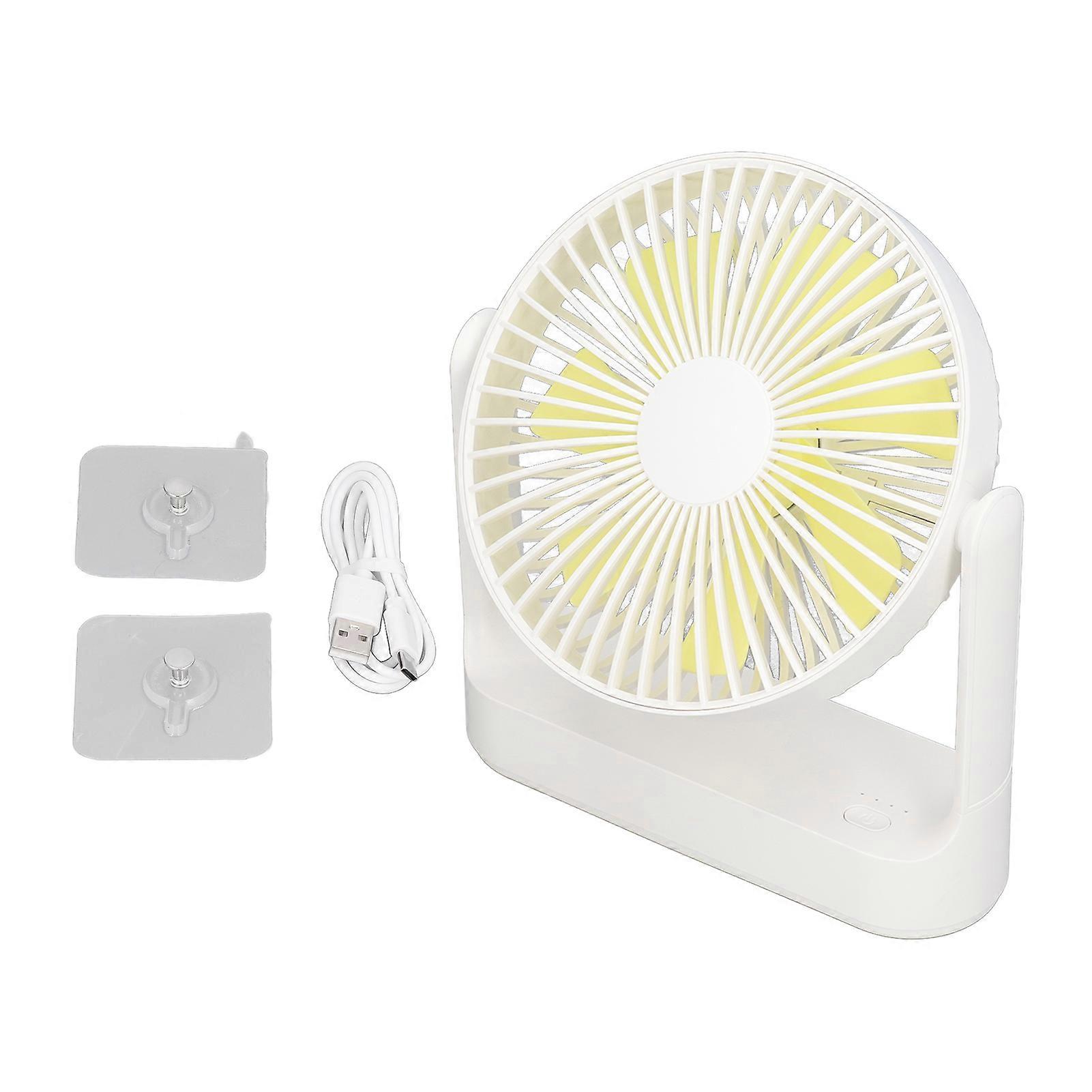 USB Desk Fan Wall Mounted Hanging Desk 3 in 1 4 Speeds 270° Wide Angle Detachable Portable Multifunctional Desktop Fan