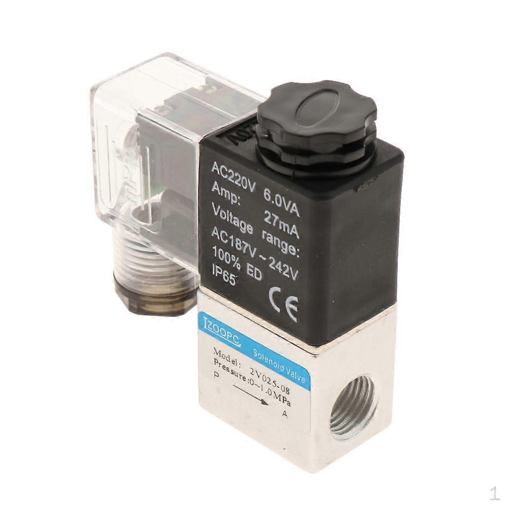 Solenoid Valve 2V025-08 2 Ways Positions Air Pneumatic 1/4 "BSPT AC 220V