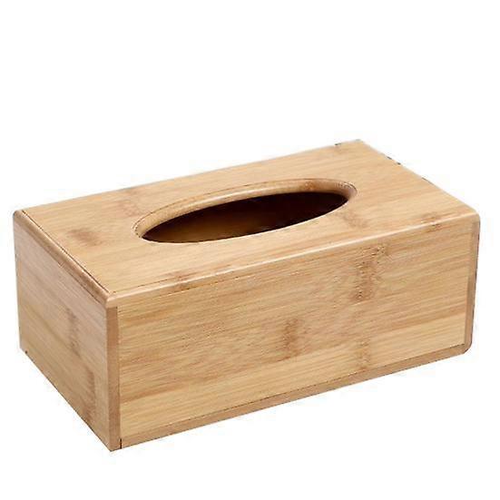 Wooden Cubic Rectangular Tissue Storage Box Paper Case Home Hotel Napkin Holder