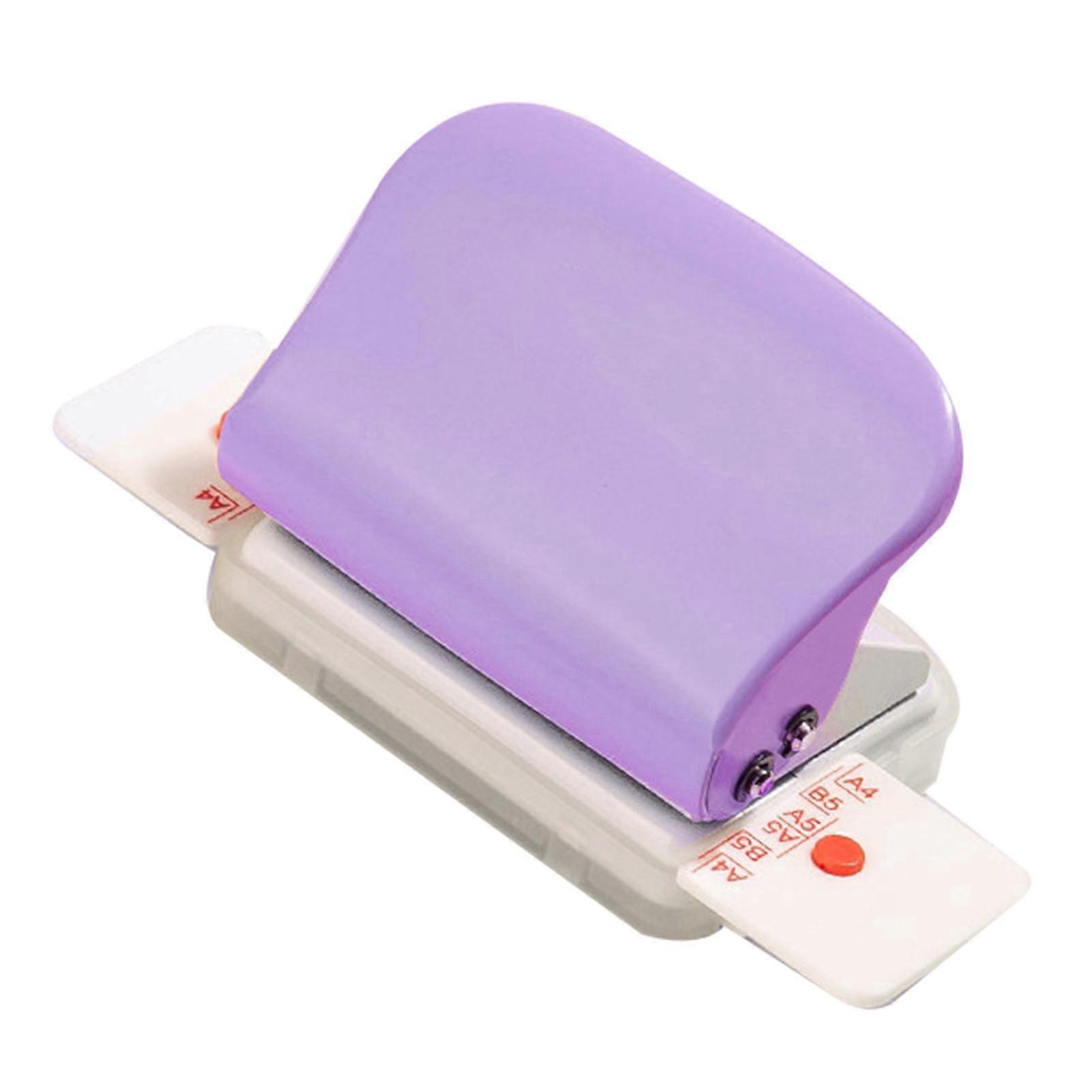 Mini Book Binding Machine Multiple Holes Fast Accurate Manual Coil Binding Machine for Office School Home Purple