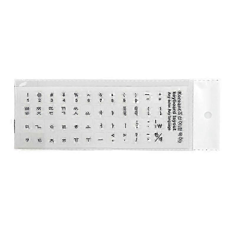 Korece Klavye Çıkartmaları Mat Pvc Klavye Çıkartma Mektupları PC İçin Şeffaf