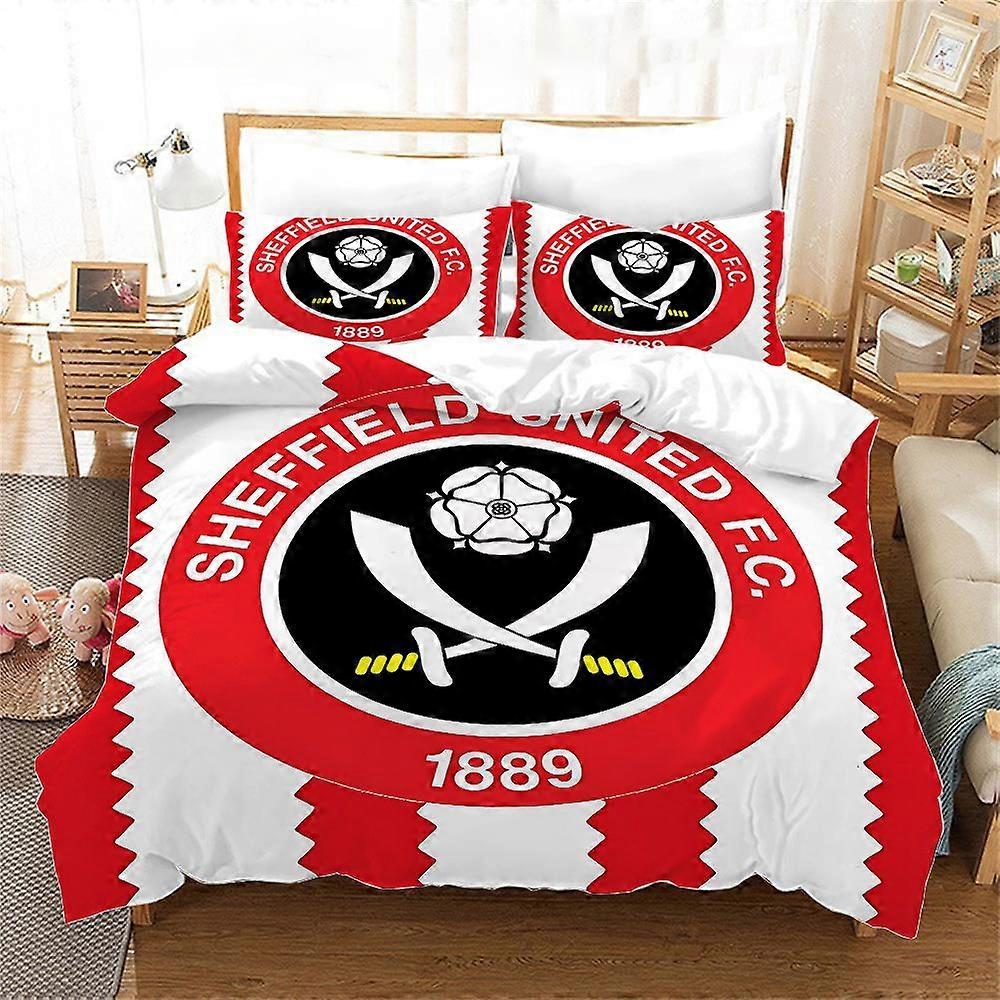 x555 LakanS-Shef-fieldS U-Uni-tedS Täcke Sängkläder Set Påslakan Set Twin Size Sängkläder Sängkläder Set Juldekorationer Hem 3-delad säng