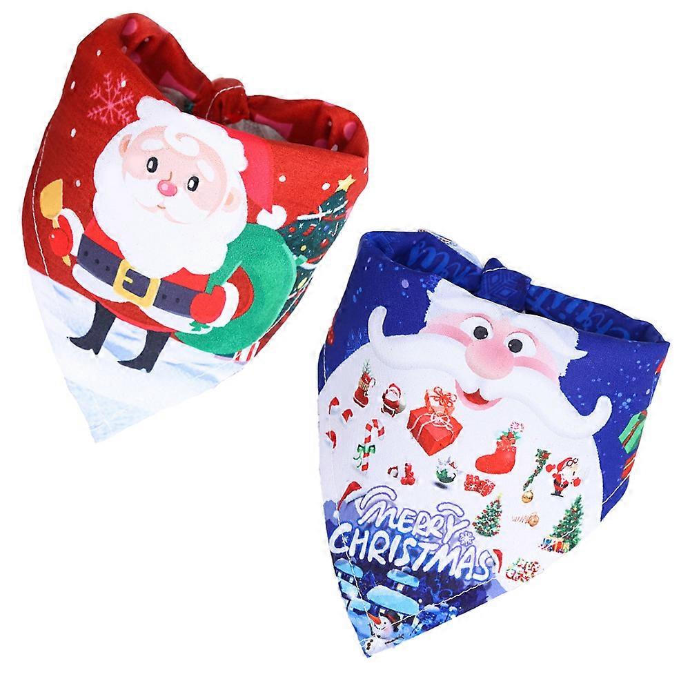 Comfortable And Durable, Unique Holiday Patterns Pet Fashion Accessory Adjustable Pet Bandanas Double Layered Polyester Fabric For All Size Dogs,