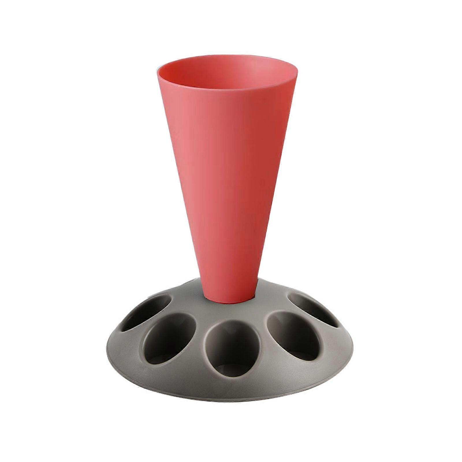 Piping Bag Display Stand Organized Nozzle Storage Holder Plastic Texture Convenient Cream Filling Solution for Baking Red