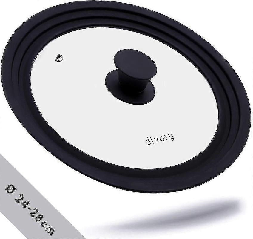 ユニバーサルリッド28、30、32リッドガラスリッド、シリコンエッジ付き