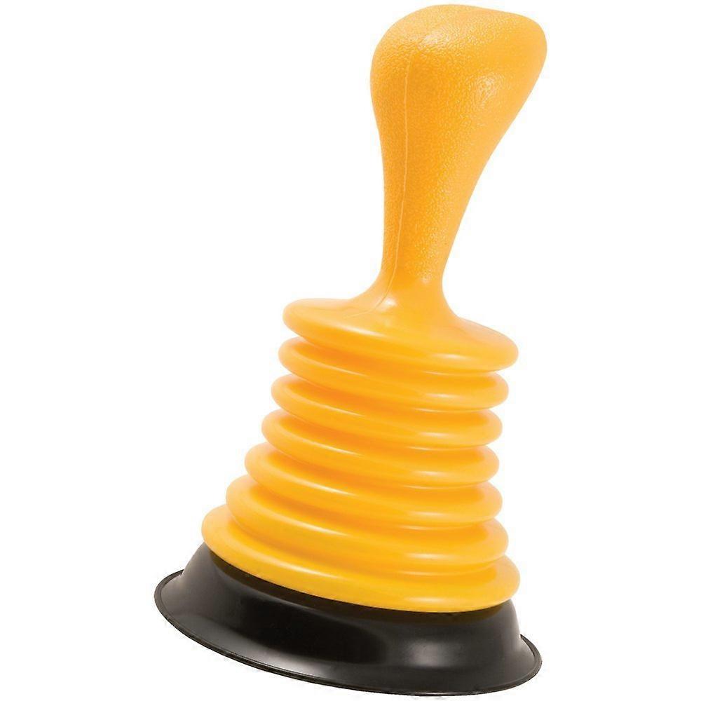PLUMBCRAFT 7504400 Compact Powerful 7.5-Inch Yellow Mini Piston Drain Cleaner For Home Sinks, Showers, Bathtubs