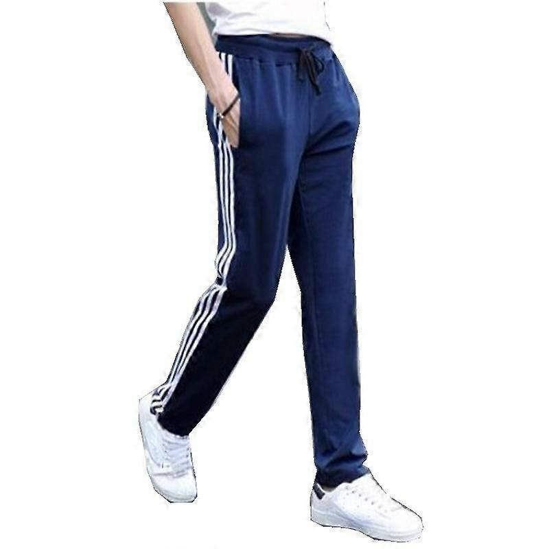 Men's Cotton Sports Pants Four Seasons Loose Large Size Straight Running Micro-elastic Sweatpants Breathable Men's Pants