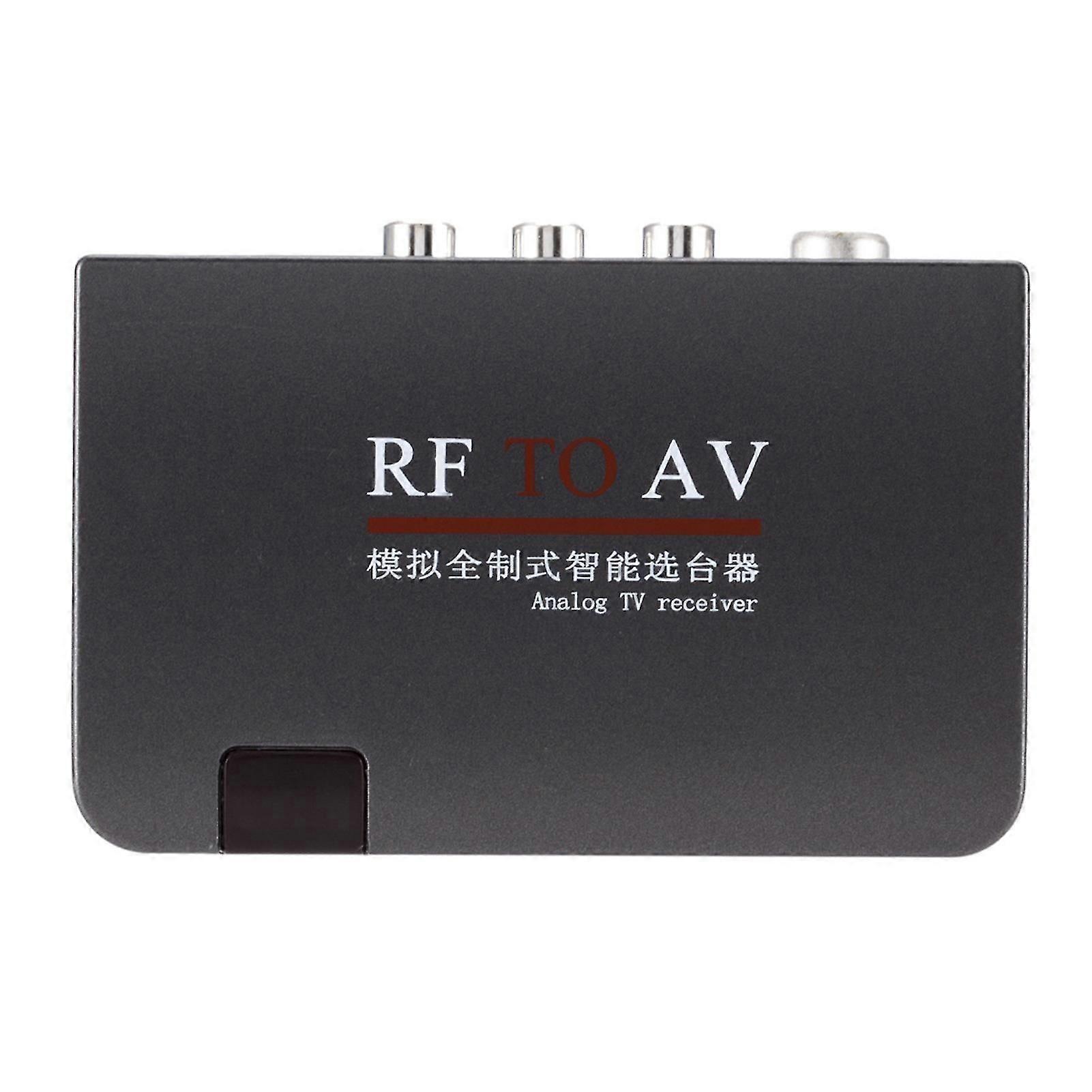 RF to AV Analog TV Receiver Box Stable Signal 251 Channels Remote Control UK Plug Video Converter Adapter