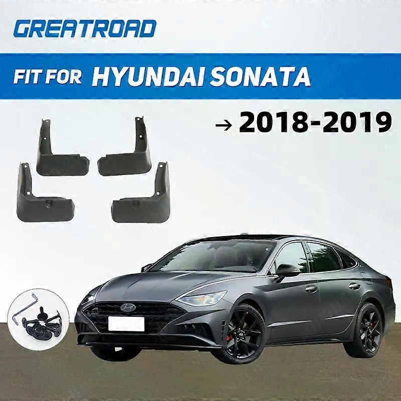 فريدة من نوعها سيارة Mudflap الحاجز لشركة Hyundai Sonata 2018-2019 على الحاجز الطين اللوحات الحرس سبلاش رفرف Mudguard الملحقات