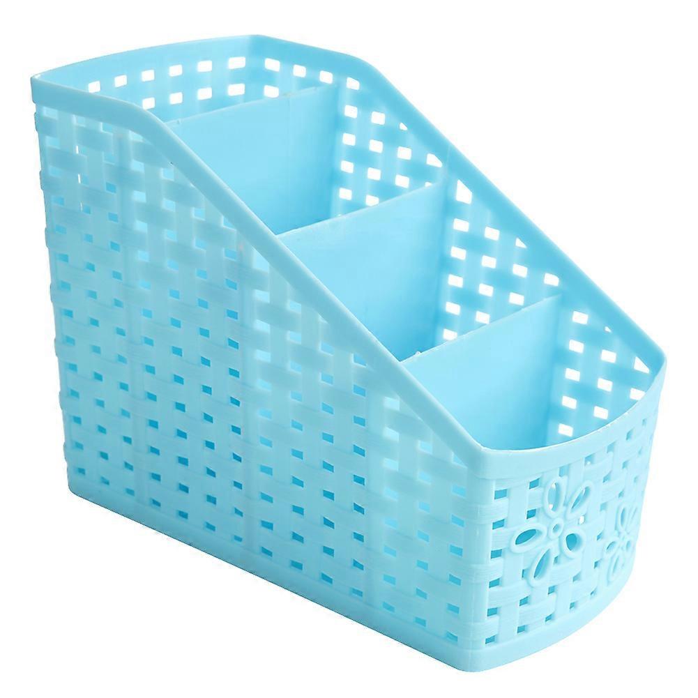 Office Desktop Makeup Organizer Hollow Storage Box, Acrylic Cosmetic Holder, Large Capacity, Stylish Design, Transparent Color