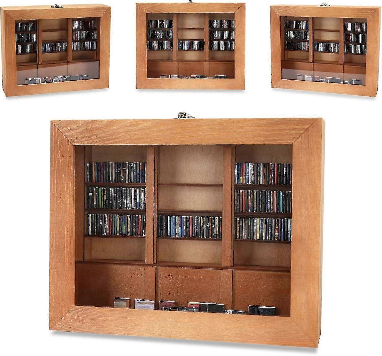 ExquisiteAnxiety Bookshelf, Shake Away Your Anxiety, Small Bookshelf Mini Books, Miniature Book Display Shelf with 200pcs Mini Books, Funny Gifts for 