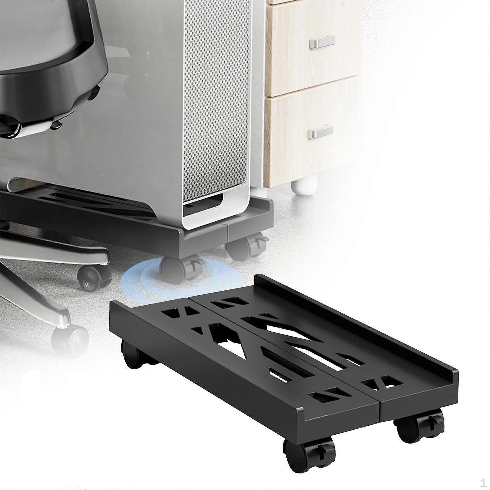Mobile CPU Stand Adjustable Computer Tower with 4 Caster Wheel