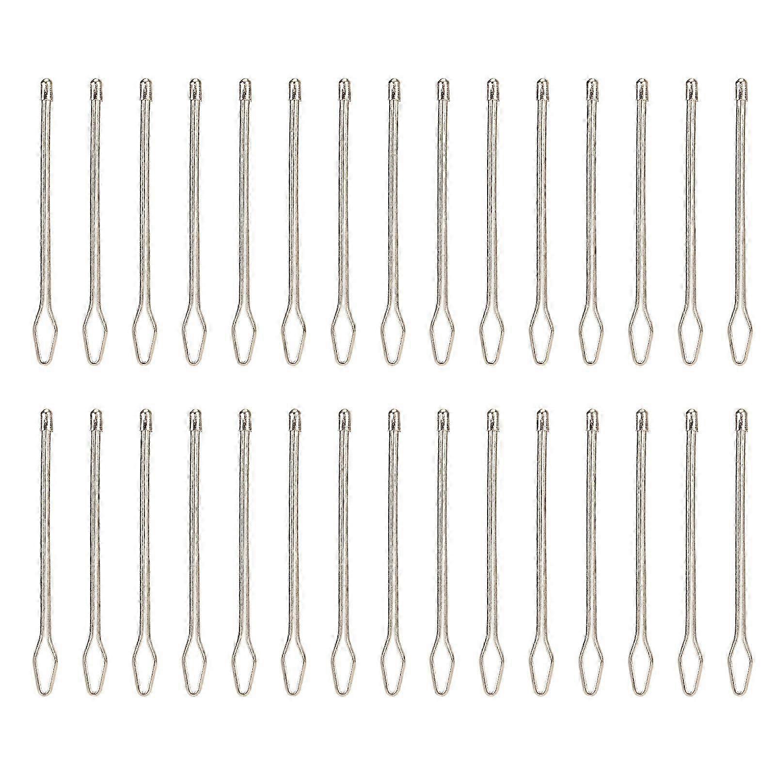 30pcs Drawstring Needle Threader Easy Pull Rust Protection Elastic Threader Tool for Elastic Threading Yarn