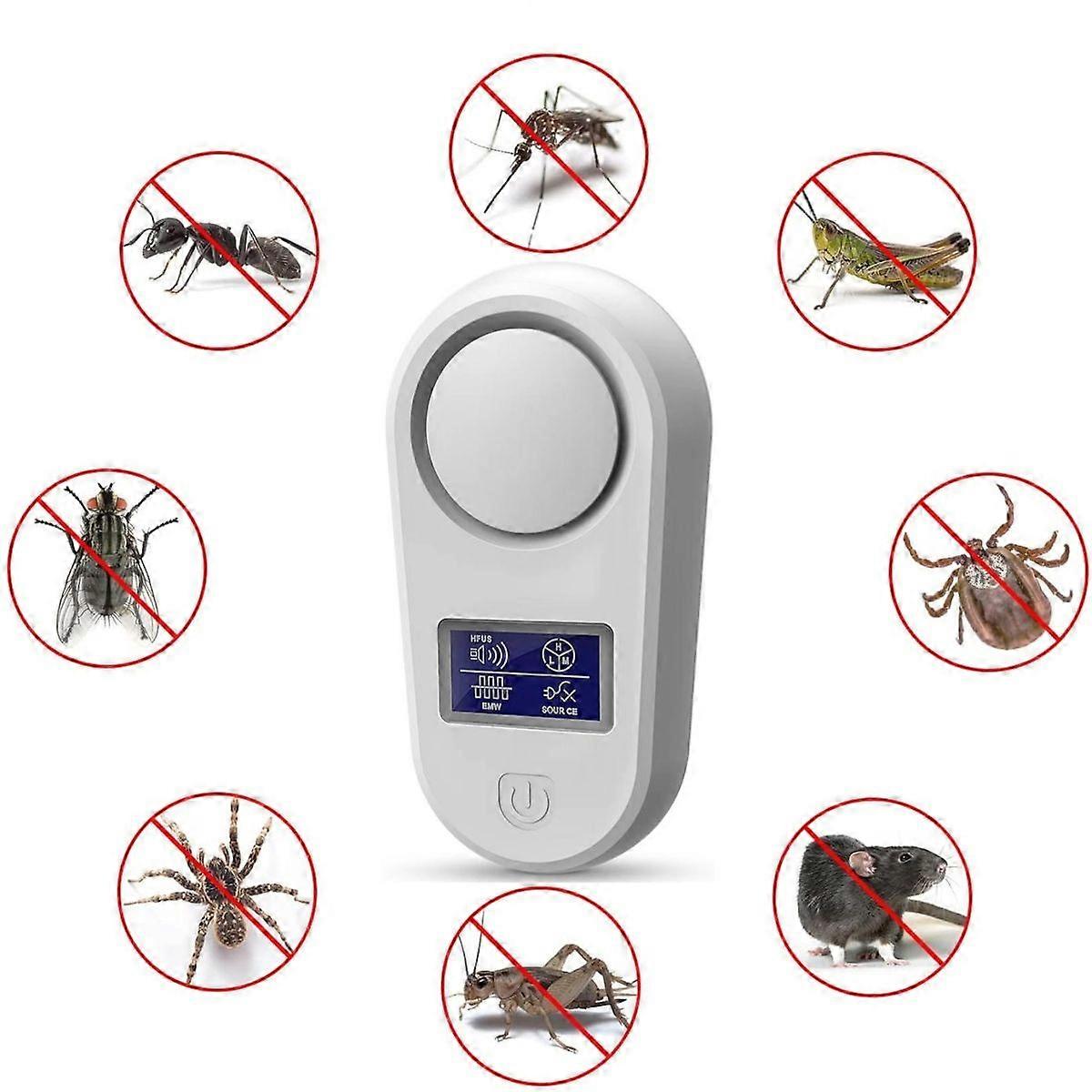 Ultrasonic Pest Repeller Indoor Plug in Electronic Mouse Repellent With LCD Screen Working Status Monitor for mosquitoes spiders insects roaches
