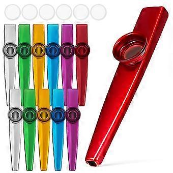12 Pcs Kazoos Kazoo instrumento de metal Kazoos para adultos iniciantes Kazoos Performance Kazoo Para Crianças