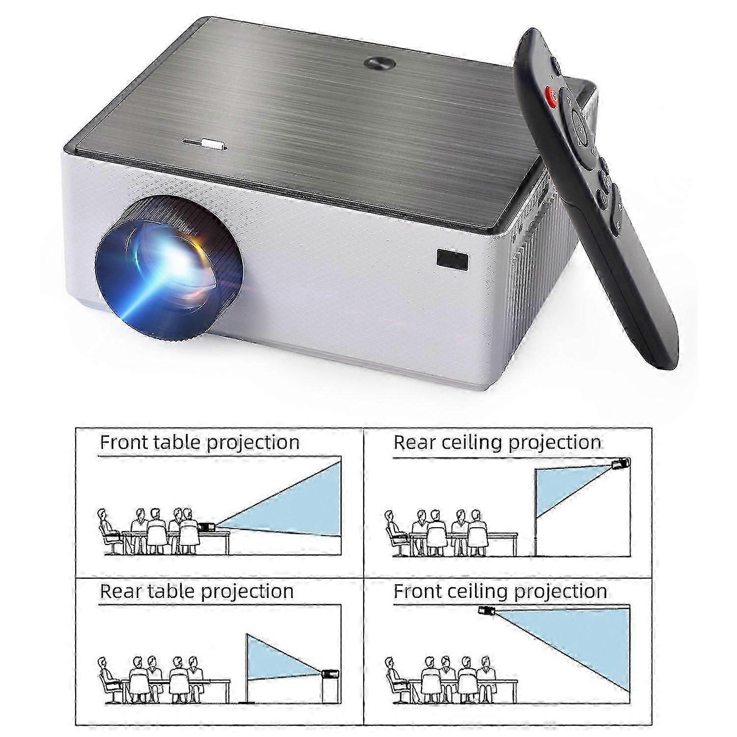 Portable Projector 1080P Movie Projectors 30000hrs Lamp Life Support 150inches Display Technique Bui