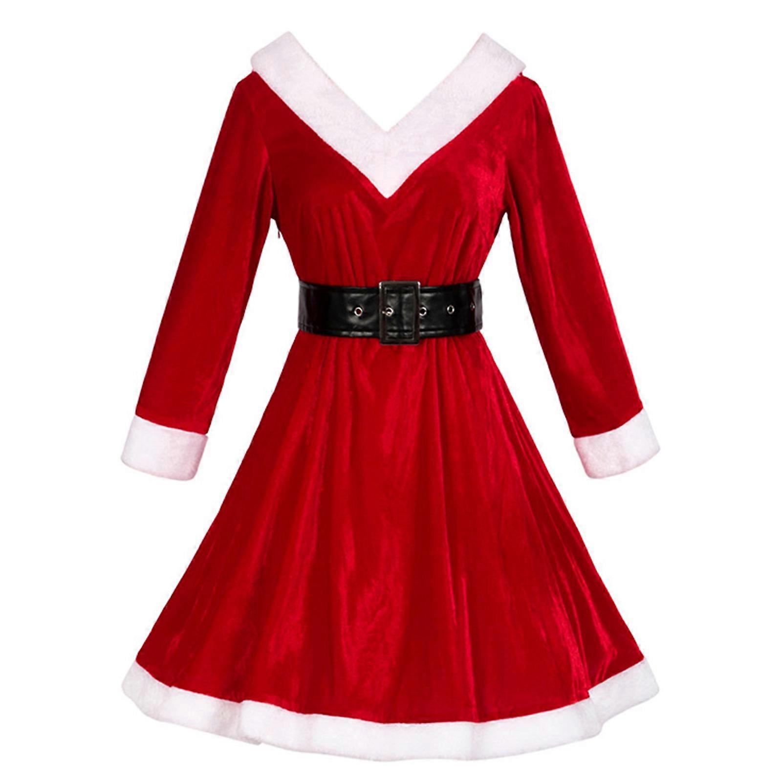 Women Santa Dress up Outfits with Dress Santa Hat Leather Belt Stocking  Shoe Covers Christmas Santa Costume Set for Girl Christmas model 4 S |  Fruugo NO