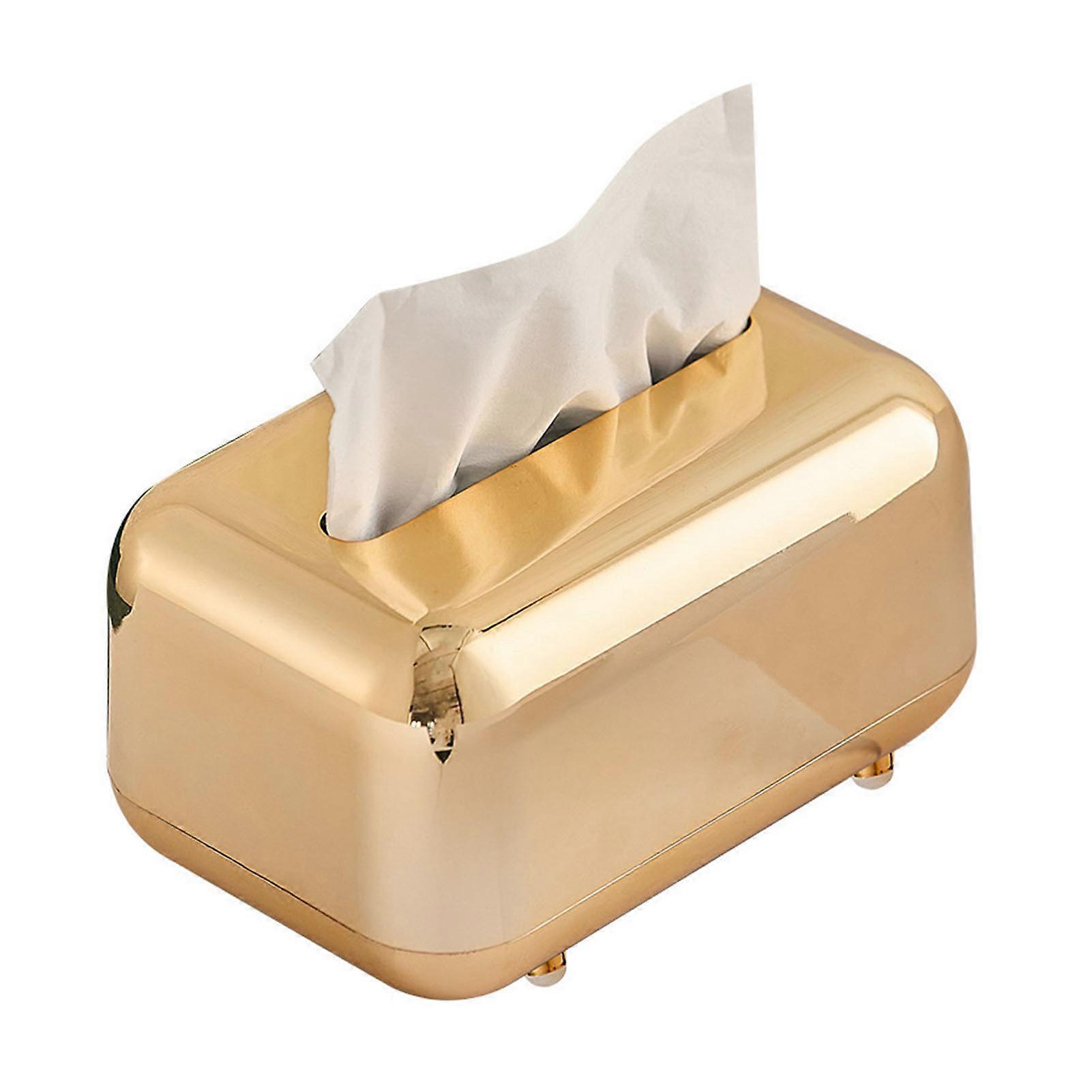 Electroplating Tissue Box Household Desktop Innovative Tissue Storage Box Retro Baby Wipes Box for Living Room