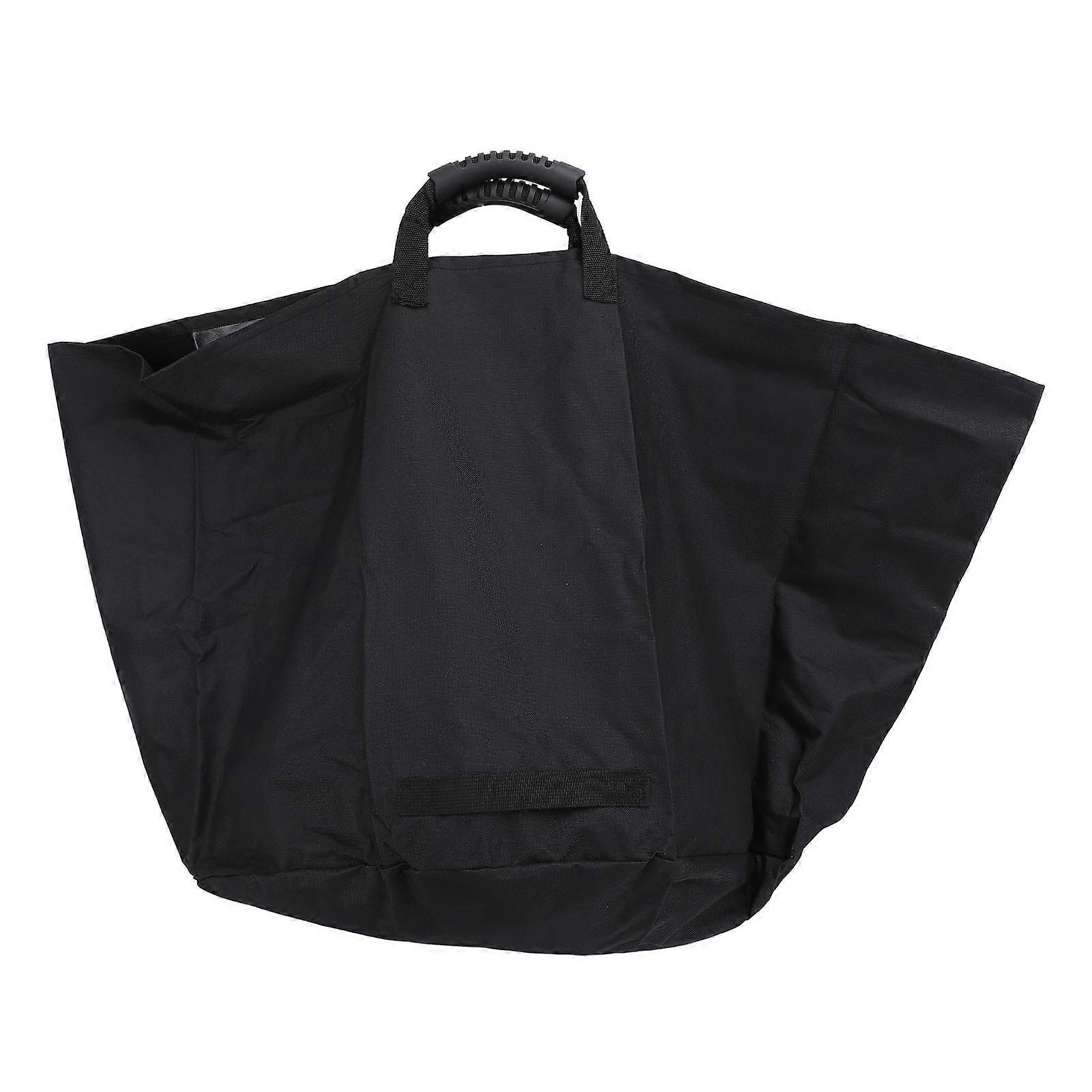 Fallen Leaf Storage Bag with Rubber Handles PVC Elastic Frame Heavy Duty Garden Waste Bag 33 Gallons High Capacity Black
