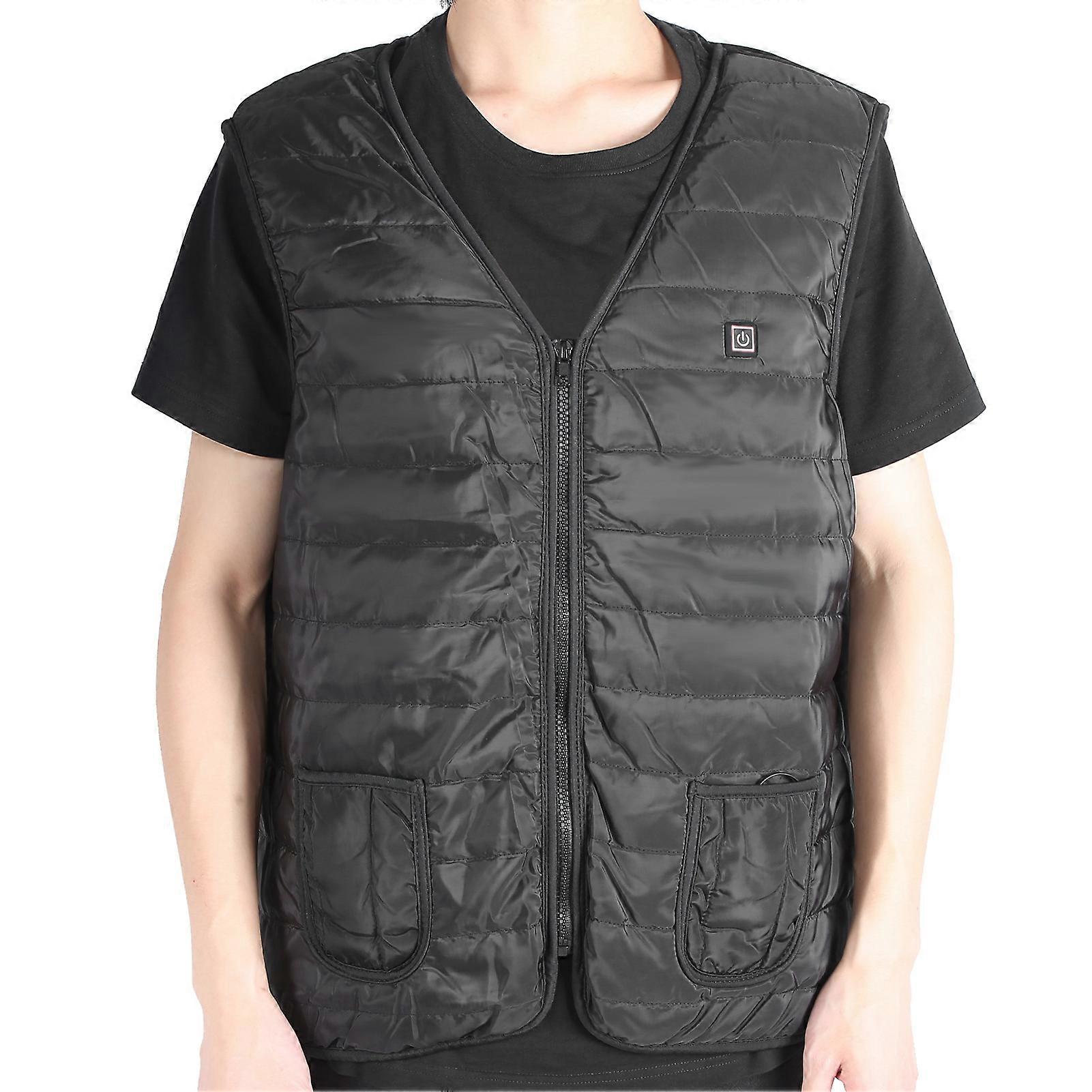 Heating Vest L Black USB 3 Gears Adjustable Thermal Warm Jacket