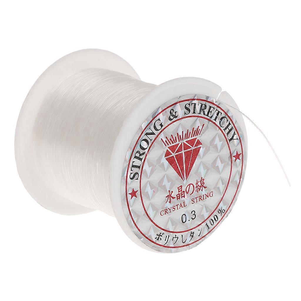 Crystal Beading Cords Clear Line Invisible String Wire Cord for Party Balloon Decor Seed Beads Jewelry Making 100m White