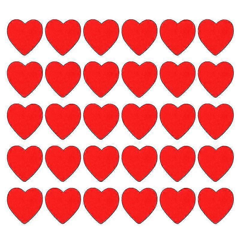 150pcs Wood Heart Adhesive