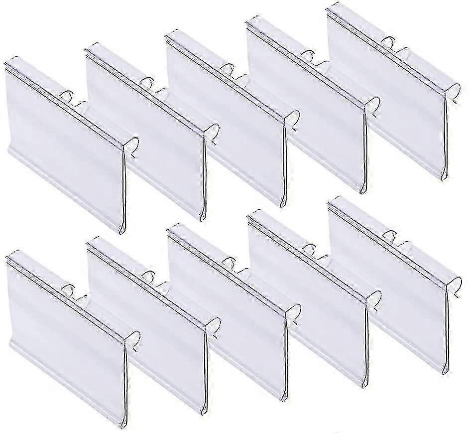 Transparent Plastic Shelf Label Holders 70pcs for Price Tags Retail Display