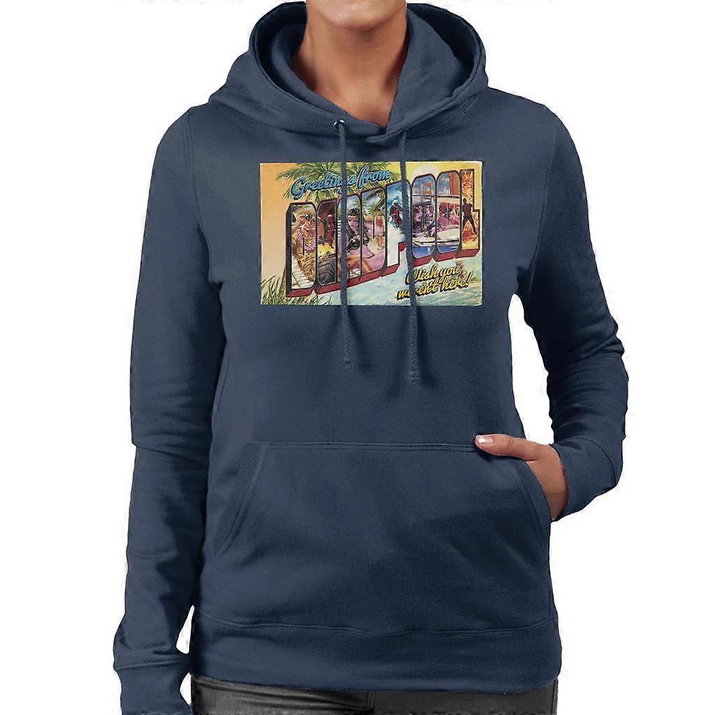 Marvel Greetings from Deadpool Wish You Were not Here Sudadera con capucha para mujer
