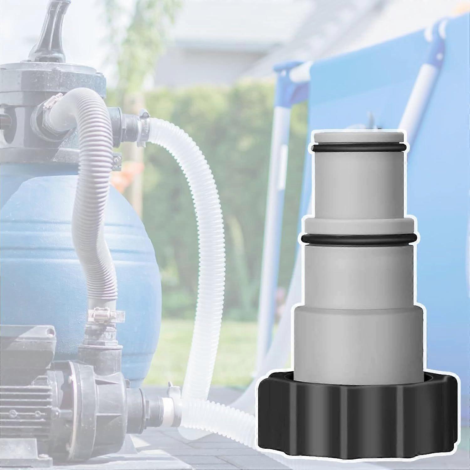 Hose Adapter for Swimming Pool Pumps, Hose Socket Diameter 32/38 mm with Sealing Ring, Plastic Hose Adapter for Swimming Pool Spare Parts