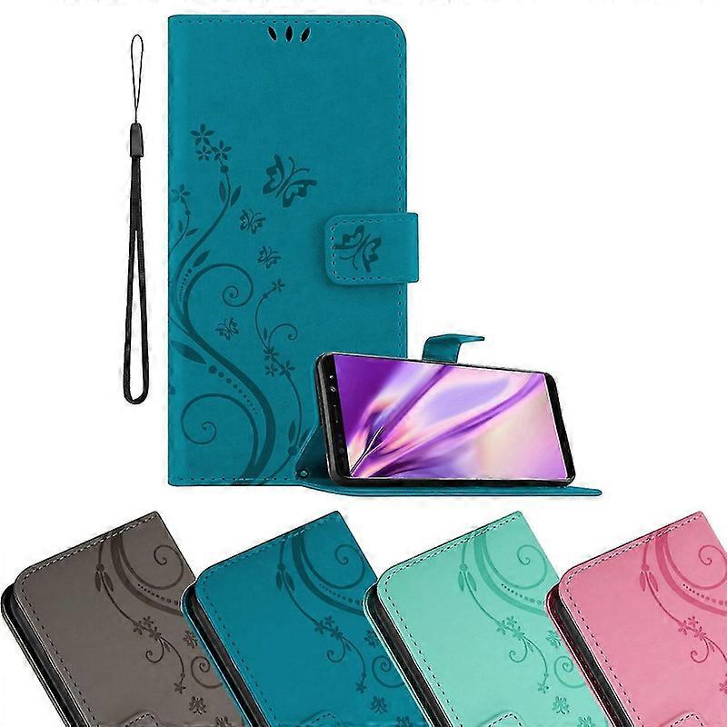 JiaWei سامسونج جالاكسي نوت 8 غطاء يدوي Hlle Cover Case Etui - mit Blumenmuster und Standfunktion und Kartenfach 54E
