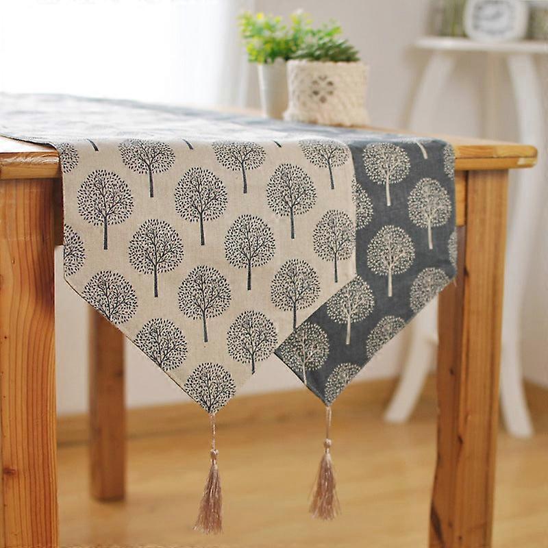 Table Runner Kung Fu Tea Incense Mat Bed Runner Zen Tea Towel Small Tree Pattern Table Runner