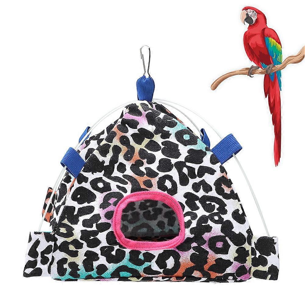 Canvas Bird Hanging Playing Sleeping Tent Hammock Nest Cage Accessory for Small Pets Parrots with Cushion