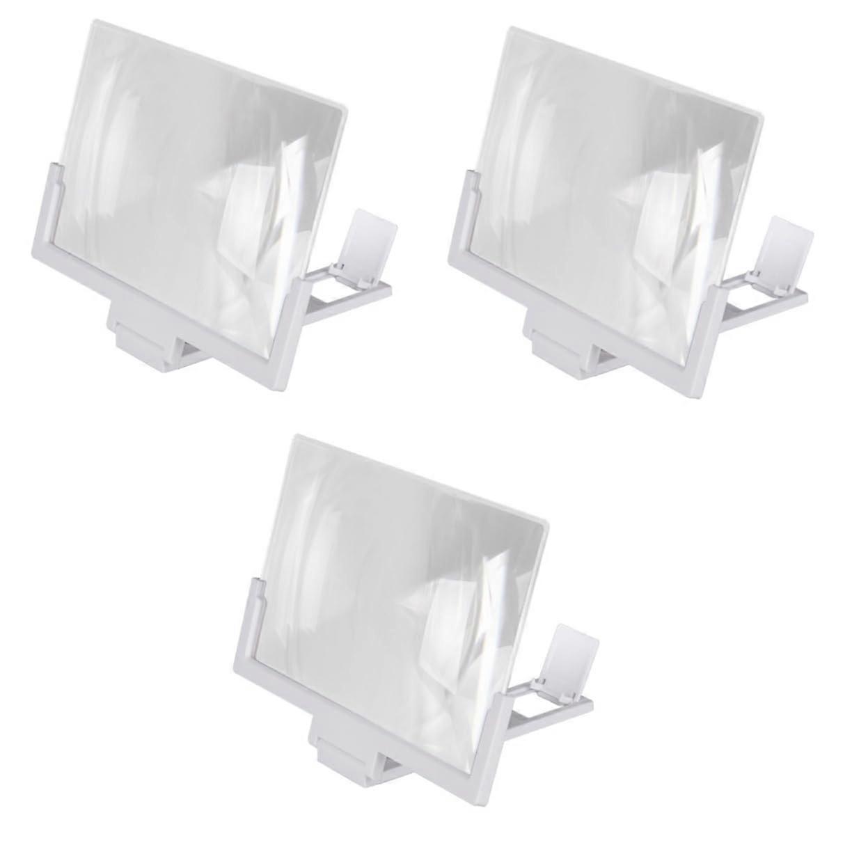 3pcs Phone Video Amplifier Smartphone Screen Amplifier Desktop Phone Holder Stand