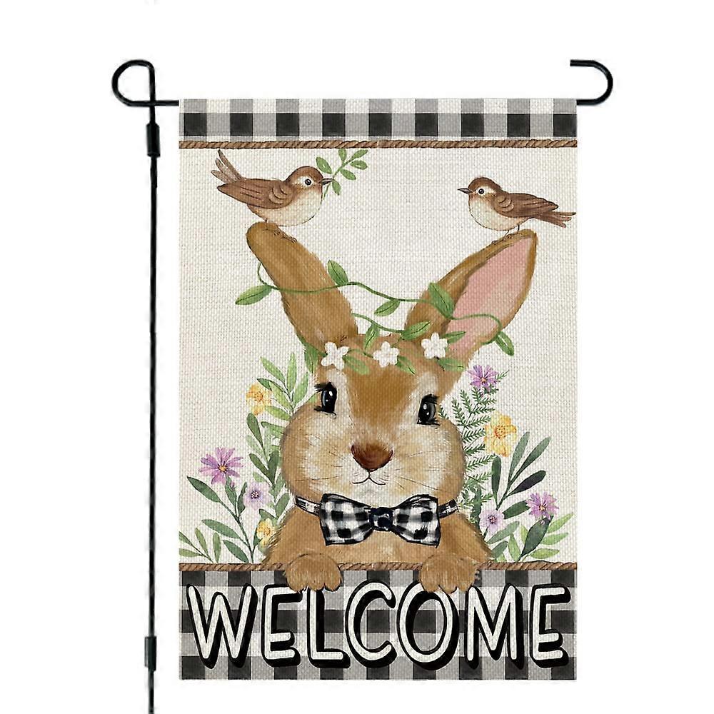 Easter rabbit flag garden flowering